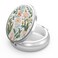 Pill Box 3 Compartment Medicine Pill Case,Portable Pill Box for Pocket or Purse Pill Box Decorative Metal Medicine Vitamin Organizer Unique Gift(Floral Flower)