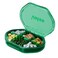 Pill Box, 6 Compartments Portable Pill Case, Moisture-Proof Pill Organizer, Medication Supplements Pill Case (Green)