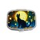 Pill Box, Small Pill Case for Purse &amp; Pocket, Metal Decorative Pill Container, Cute Mini Portable Pill Holder to Hold Supplements, Vitamins, Fish Oil, BPA-Free(Moon Cat)