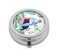 Pill Box,Cats Round Pill Box 3 Compartment Decorative Pocket Purse Portable Mini Travel Medicine Tablet Vitamin Holder Organizer Pill Case