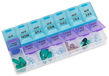 Pill Medicine Organizer Reminder Storage Box 14 Days or 2 Weeks, Pack of 1