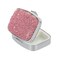 Pill Organizer Travel,Square Small Metal Pill Box Case,Compact Medicine Vitamin Container,Portable Pill Holder Bottle for Women(Pink)