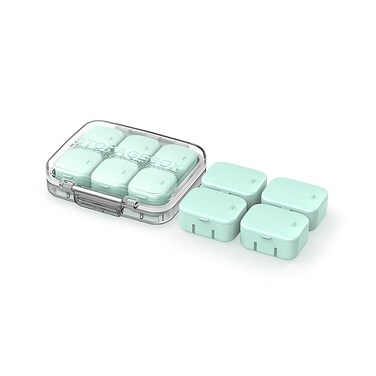 Pill Organizer Weekly A Set with 10 Small Pill Box, WOWHOUSE Daily Pill Case Free Combination Use (Green)