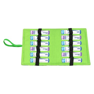 pinklilycare 2 Pack Homeopathy Storage Case Homeopathy Remedy Storage Pouch Organizer for 12 Tubes Travel Pharmacy Kit