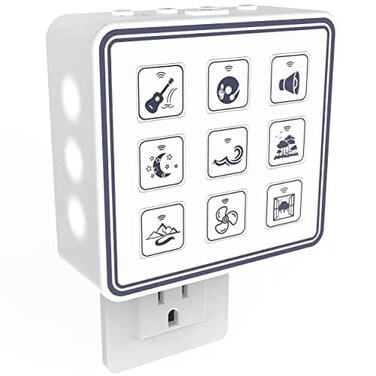 Plug In White Noise Sound Machine for Baby Sleep &amp; Adults, Hallway &amp; Bathroom Noise Blocker, Outlet Sound Machine for Office Privacy &amp; Home Use with Adjustable Night Light &amp; Memory Function by Calm Me