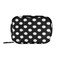 Polka Dot Black Pill Organizer Case Modern 7 Day Travel Pill Box with Zipper Portable Weekly Vitamin Medicine Supplement Holder Pouch Bag
