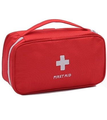Portable Empty First Aid Bag Medical Storage Bag Mini Emergency Survival Pouch Bag for Camping Hiking Home Travel Red (1Pcs Red)