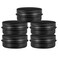 Portable Pill Case, 5 Pcs Metal Pill Box Heavy Duty Aluminium Alloy Round Pill Container Travel Pill Organizer for Pocket Purse Daily Medicine Container to Hold Vitamins Fish Oil(Black)