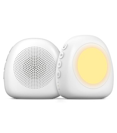 Portable White Noise Sound Machine with Night Light, 17 Soothing Sounds for Sleeping, Rechargeable White Noise Machine for Baby, Adults, Kids