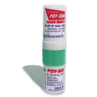 POY-SIAN Mark II Menthol Aromatherapy Nasal Inhaler, Natural Herbal Remedy with Cooling Essential Oils Poysian (1 Stick)