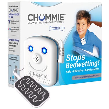 Premium Bedwetting Alarm for Deep Sleepers - Award Winning, Clinically Proven System with Loud Sounds, Bright Lights and Strong Vibrations, Blue