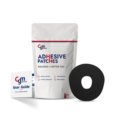 Premium CGM Patches Dexcom G7 and Stelo with Cutout   Waterproof Breathable CGM Sensor Tapes   Medical Grade Comfortable Patches   Lasts 10-14 Days   Pack of 25 CGM Patches (Fun Pack/Multi)