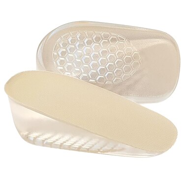 Premium Heel Cushions for Heel Pain Relief &amp; Shoe Comfort - Gel Inserts for Women and Men, High Heel Pad &amp; Grips, Adjust for Shoes Too Big (Small (1.4" Height), Beige)