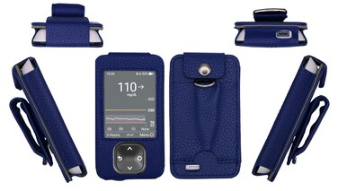 Premium Holster Case with Pocket (Lanyard Included) for Dexcom G7 &amp; Dexcom G6 (Navy)
