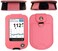 Premium Holster Case with Pocket (Lanyard Included) for Freestyle Libre 3/ Freestyle Libre 2 (Back Pocket can Carry a Tracker) (Pink)