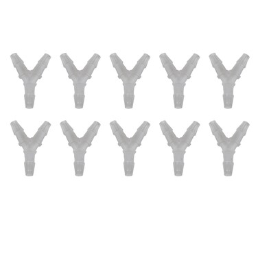 Premium Y-Connector  10 Count   3-Way Barbed Design   Secure Fit for Optimal Oxygen Flow   Compatible with Major Respiratory Brands   Durable, Medical-Grade Oxygen Therapy Accessory