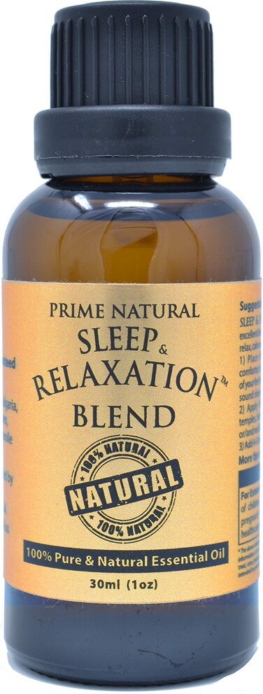 PRIME NATURAL Sleep &amp; Relaxation Essential Oil Blend 30ml/1oz - by Prime Natural - Made in USA - Pure Undiluted Therapeutic Grade - Aromatherapy Scents &amp; Diffuser - Grounding, Calming, Peace