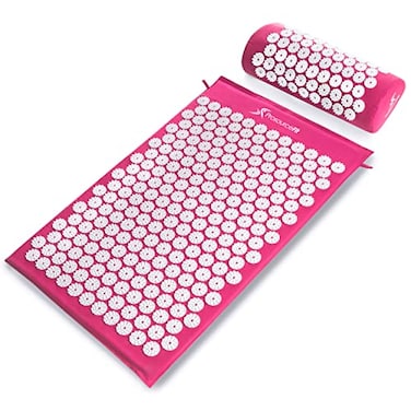 ProsourceFit Acupressure Mat and Pillow Set for Back/Neck Pain Relief and Muscle Relaxation, Blue