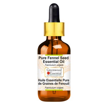Pure Fennel Seed Essential Oil (Foeniculum vulgare) with Glass Dropper Steam Distilled 5ml (0.16 oz)