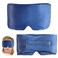 Pure Mulberry Silk Sleep Masks for Women and Men - 100% 22Momme Real Silk, Soft Smooth Eye Mask - Adjustable Vecro Headband Eyecover Hair Skin Care - Navy Blue