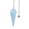 PYOR Opalite Natural Gemstone Chakra Pendulum Good Luck Charms Gems Reiki Healing Stones Pendulums 6 Faced Crystal Pointed Natural Gemstones Necklace Divination Spiritual Gift Peaceful Gifts Handmade