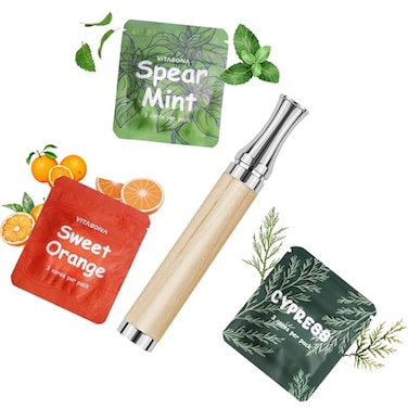 Quit Smoking Inhaler   Organic Plant Essential Oil Extract   Tobacco-Free   Nicotine-Free   Smokeless Air Inhaler