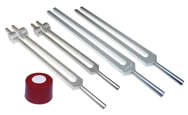 Radical 4 pc Set- Low + Mid + High Om Octave Ohm Tuner Tuning Forks with Activator and Pouch