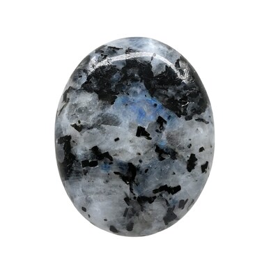 Rainbow Moonstone Palm Stone Crystal - Polished Gemstone   Genuine Rainbow Moonstone (Healing Crystals and Stones)