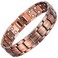 RainSo Mens Copper Double Row Magnetic Therapy Bracelets for Arthritis Wristband Adjustable
