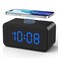 REACHER Sound Machine with Dual Alarm Clock for Bedrooms, Bluetooth Speaker, Wireless Charging Station for iPhone/Samsung, 20 Soothing Sounds, 0-100% Dimmer, Sleep Timer, Noise Machine for Sleeping