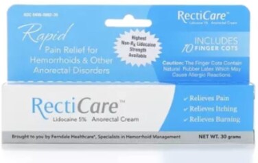 RectiCare Anorectal Cream 1 oz (30g) (Pack of 5)