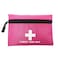 Red Emergency Bag First Aid Bag Small Empty Travel Rescue Bag Pouch First Responder Storage Medicine Pocket Bag for Car Home Office Kitchen Nurse Sport Outdoors Bag Only (Pink 16x11cm)