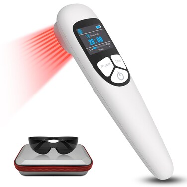 Red Light Device for Body, MIESTONE Cold Laser Therapy Device with LED Display Red Light Therapy Device Targets Joint and Muscles for Elbows, Knees, Shoulders, Hands (3x808nm +13X650nm)