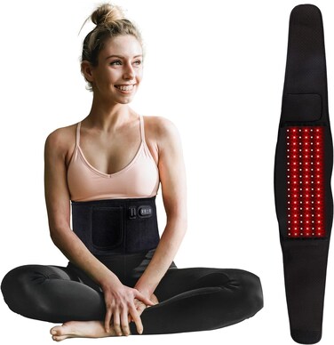 Red Light Therapy Belt : LED Lamp Vibration Near Body Pain Relief Device Wrap Infrared Red Light Therapy for Body with Timer Remote Control for Back Shoulder Waist Muscle