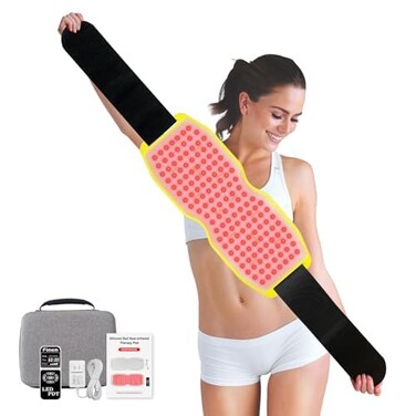 Red Light Therapy Belt 660nm 850nm 940nm, Red Light Therapy Device for Back, Infrared Light Therapy for Body, Near Infrared Light for Pain Relief, Silicone Infrared Belt Light Therapy for Dogs