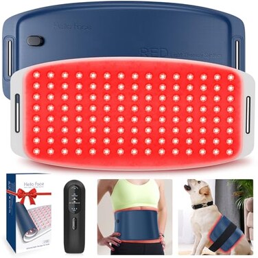 Red Light Therapy Belt for Body, Mother's Day Gift, Cordless Near Infrared Light Therapy Pain Relief &amp; Inflammation with Soft Breathable Fabric, for Muscle Soothe, for Shoulder, Waist, Back, Legs