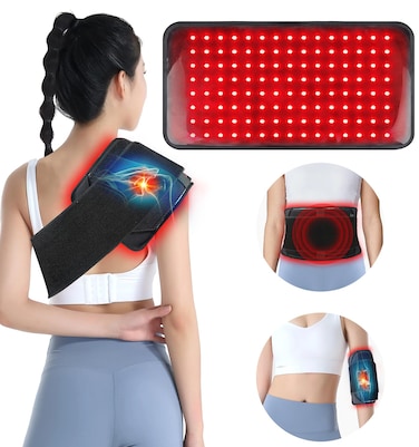 Red Light Therapy Belt, Infrared Red Light Therapy for Body with Timer 120 LED Wearable Near-Infrared Light Therapy Device for Back Shoulder Waist Muscle Relaxing Gift for Woman and Man