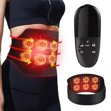 Red Light Therapy Belt,Vibrating Red Light Therapy for Body,660nm&amp;850nm Upgraded 3-in-1 Chips,Wireless Remote Control Infrared Red Light Therapy Helps Relieve Back Shoulder Abdominal Muscle Pain