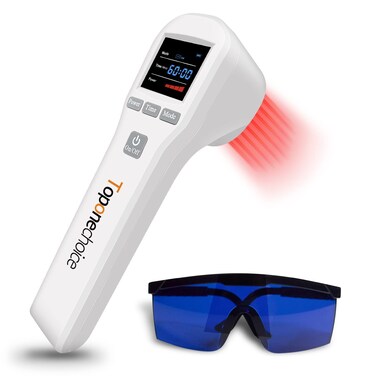 Red Light Therapy Device - 4x808nm+16x650nm Near Infrared Light Therapy for Joint Muscle Pain Relief, Handheld Infrared Therapy for Body, Knee, Shoulder, Back, Dog, Cat, Horse, White