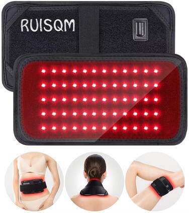 Red Light Therapy for Body - LED Red &amp; Infrared Light Therapy Belt Device with 850nm Near Light and 660nm Red Therapy Light for Back Shoulder Muscle Pain Relief