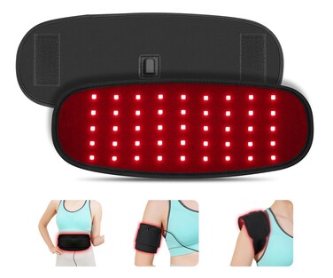 Red Light Therapy for Body, Rechargeable Red Light Therapy Belt for Back Shoulder Waist Pain Relief, 660nm&amp;850nm Near Infrared red Light Therapy