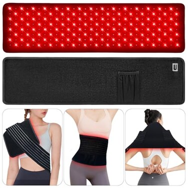 Red Light Therapy for Body,Relieve Body Pain and Muscle Fatigue,Retractable Red Light Therapy Belt, Portable Infrared Light Therapy Device at Home