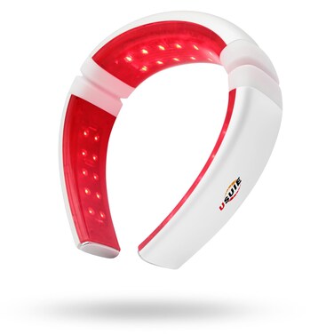 Red Light Therapy for Neck Pain Relief, Portable Light Therapy Product Neck Pain Relief Device Red Light Therapy Device, Hot Compress &amp; Adjustable Temperature (Red)