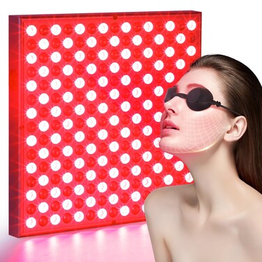 Red Light Therapy Infrared Light Therapy Panel for Face Body, Dual Wavelength 660nm 850nm LED Light Therapy for Knee Hand Waist, Large Panel, One Button Operation, Versatile Hanging Tabletop Design