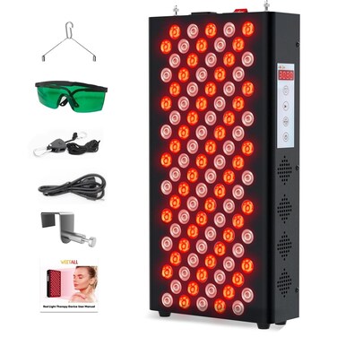 Red Light Therapy Lamp for Body: Near Infrared Light Device 660nm Red Light and 850nm for Face, High Powe Red Light Panel with Clinical Grade LEDs and Timer for Skin Care, Body Recovery, Pain Relief