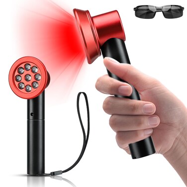 Red Light Therapy, Portable Handheld LED Light Therapy Device, 3 Modes, 630/660/850 nm Wavelengths, for Deep Relief of Muscle and Joint Pain in The Body, Facial Skin Care (Medium)