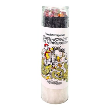 Remove Obstacles-Palm Wax Spiritual Intention Spell Candle-[Black/White]   Vela CASA ESOTERICA PERFUMADA- (REMOVEDOR DE OBSTACULOS)