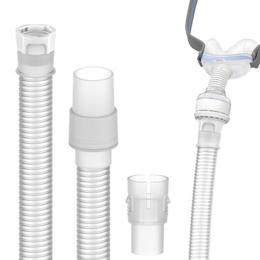 Replacement Short Tube for Airmini F20/P10/N20/N30 Connector to Connect Any 22mm Hose w/Hose Adapter for Air Mini Device, IBEET Replacement Tube &amp; Adapter for Air Mini