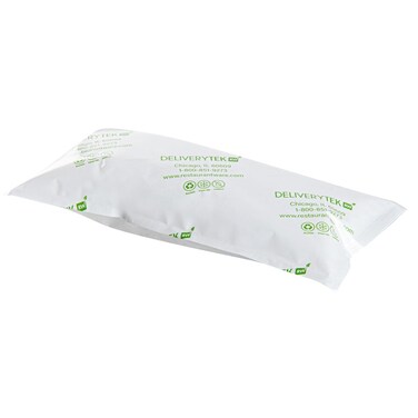 Restaurantware Delivery Tek 7.9 x 3.7 Inch Shipping Ice Packs 100 Durable Cold Packs - Easy-To-Use Design Leakproof Plastic Dry Ice Packs Reusable For Frozen Meat Vegetables or Beverages