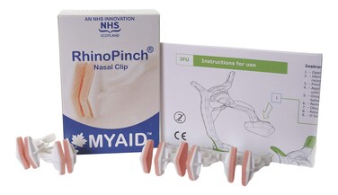 RhinoPinch Nasal/Nose Clips, First Aid for Nose Bleeds (Epistaxis) - Pack of 5